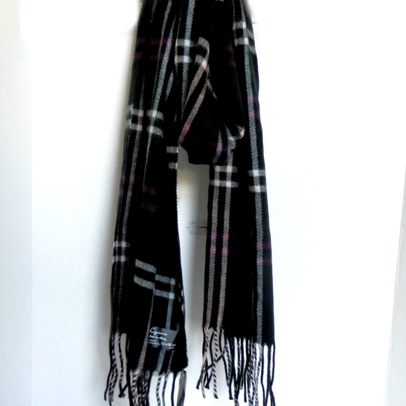 2 for 10 Plaid Fringe Scarf Made In ITALY NEW - Picture 5 of 6